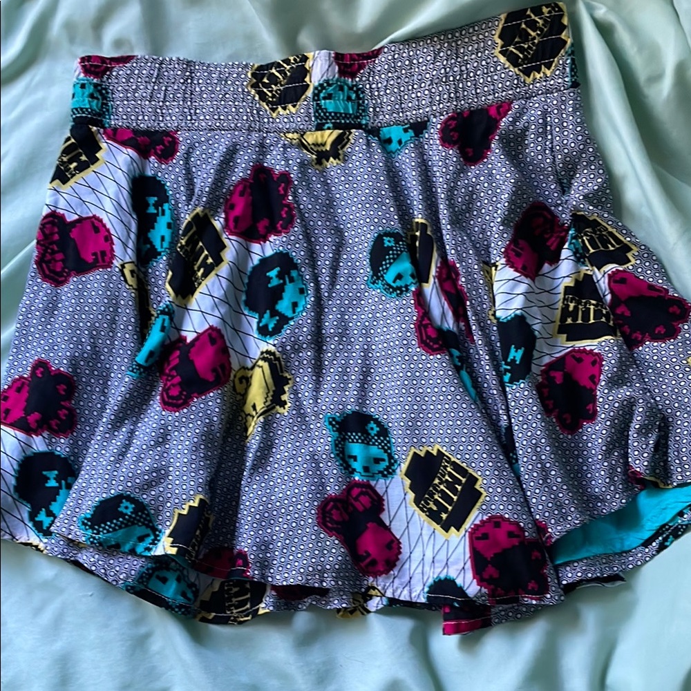 Harajuku Mini For Target Pink, Black, and Blue Mini Skater Skirt
